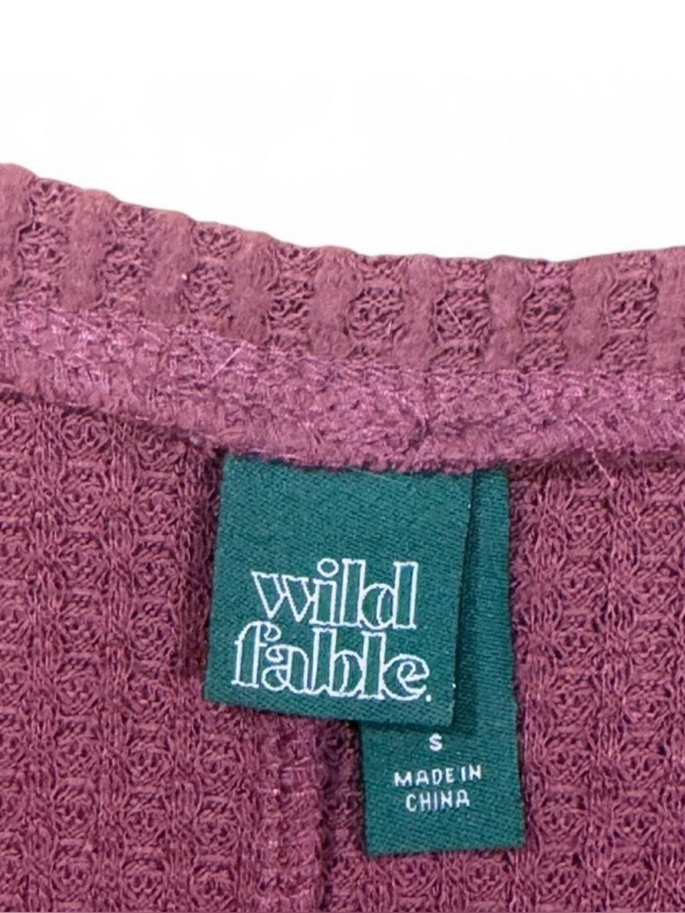 Wild Fable Dusty Pink Ribbed Cropped Cardigan Button Front Size Small - Picture 3 of 4